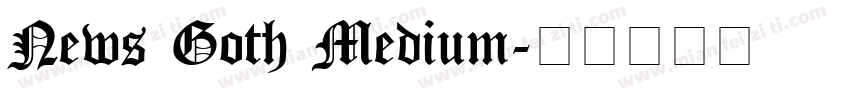 News Goth Medium字体转换